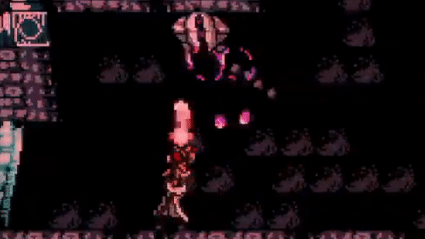 Enemy damage received effect from Axiom Verge