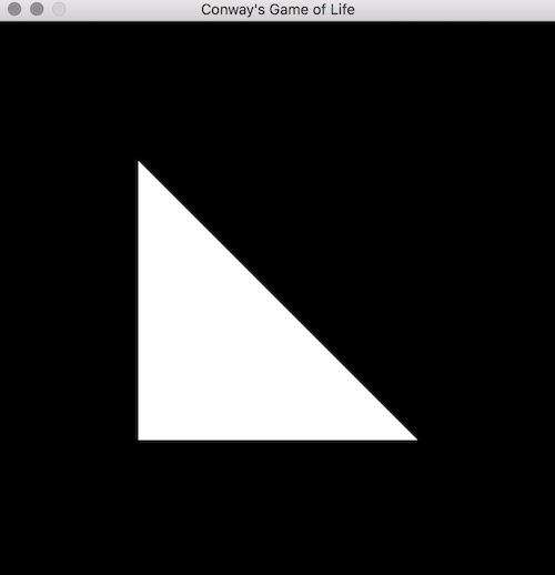 Conway's Game of Life in OpenGL and Golang Tutorial - Right-Angle Triangle 