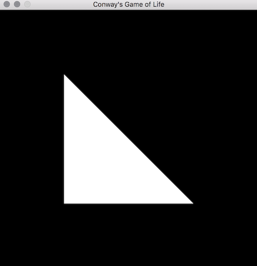 Conway's Game of Life in OpenGL and Golang Tutorial - Right-Angle Triangle