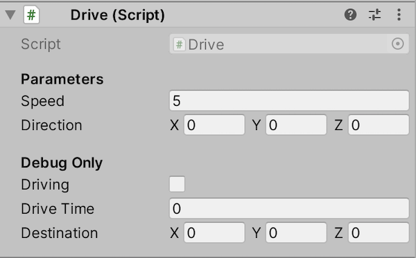Grouping parameters in the Unity inspector using the Header attribute